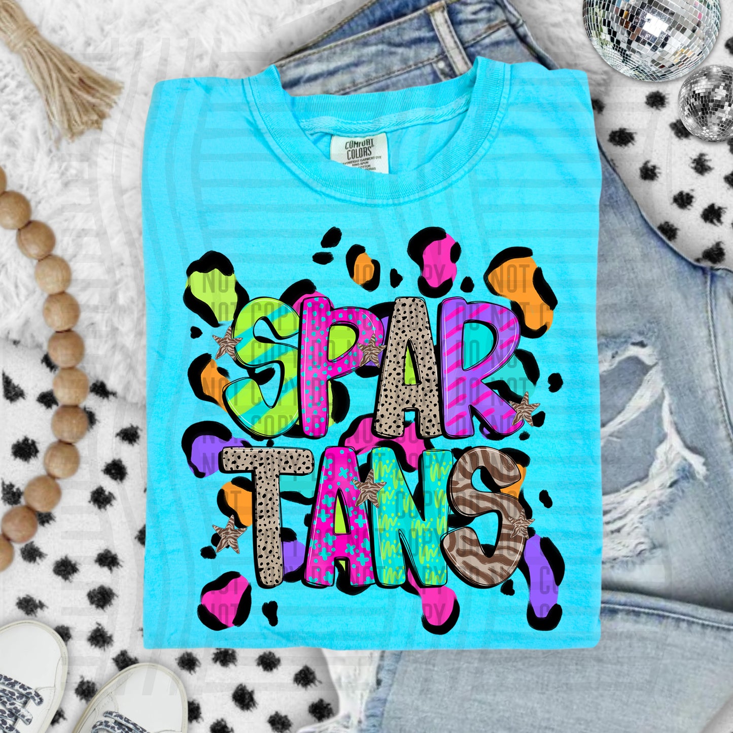 Funky Mix-Up Leopard Spot Mascots - Custom + Dropdown - 300 dpi Digital Download