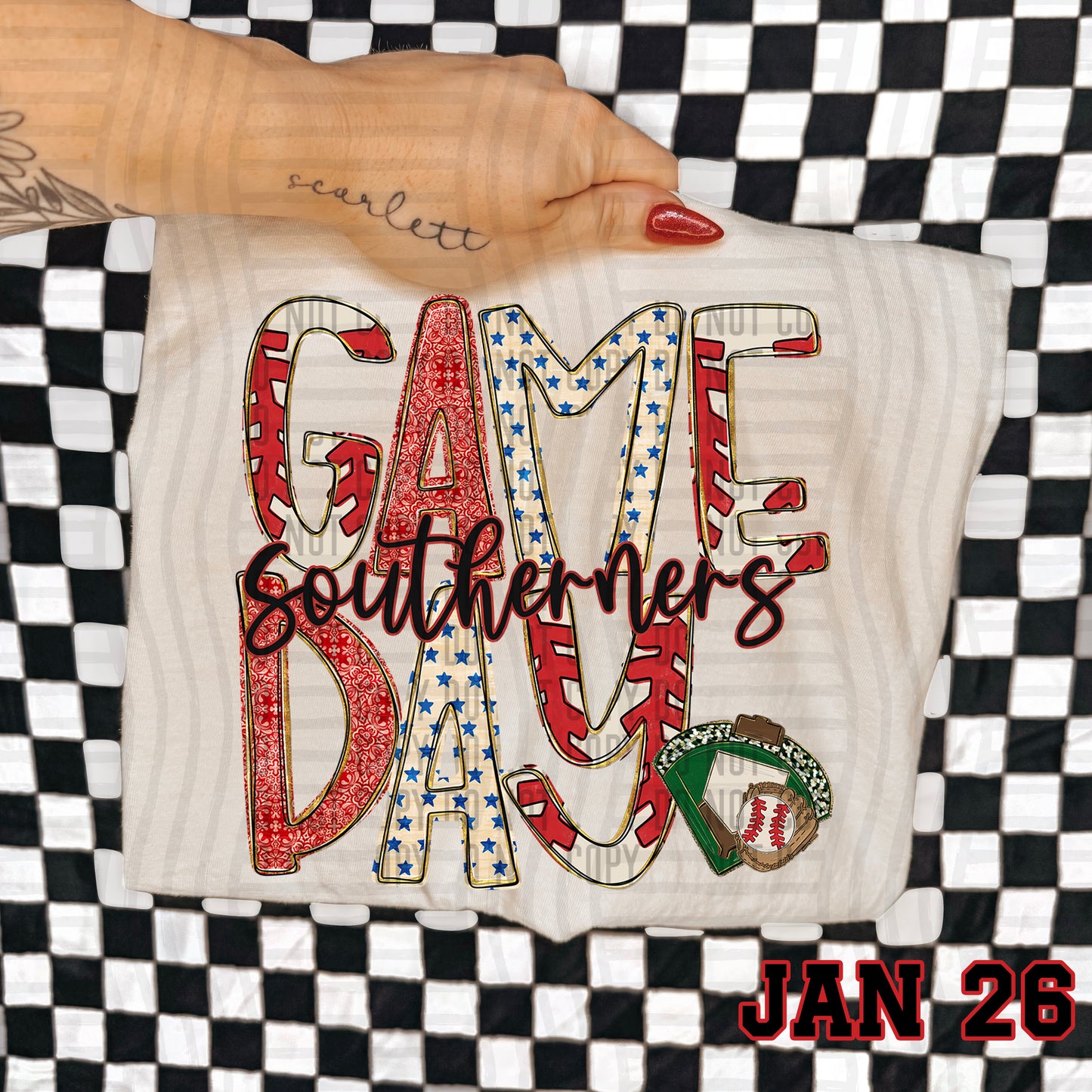 Game Day BASEBALL- Custom + DROPDOWN - 300 DPI digital download