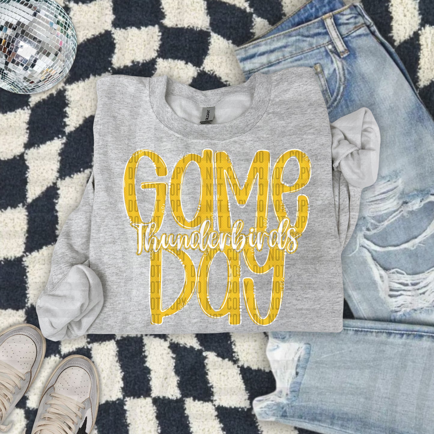 Yellow - GAME DAY Doodles - 300 dpi Digital Download