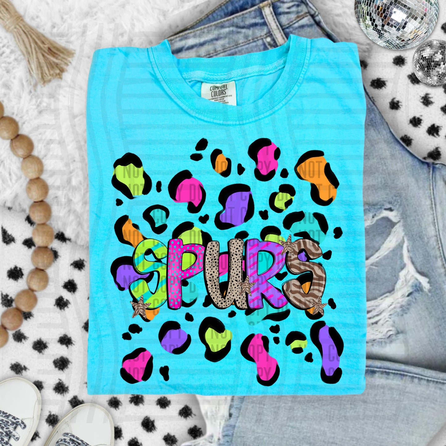 Funky Mix-Up Leopard Spot Mascots - Custom + Dropdown - 300 dpi Digital Download