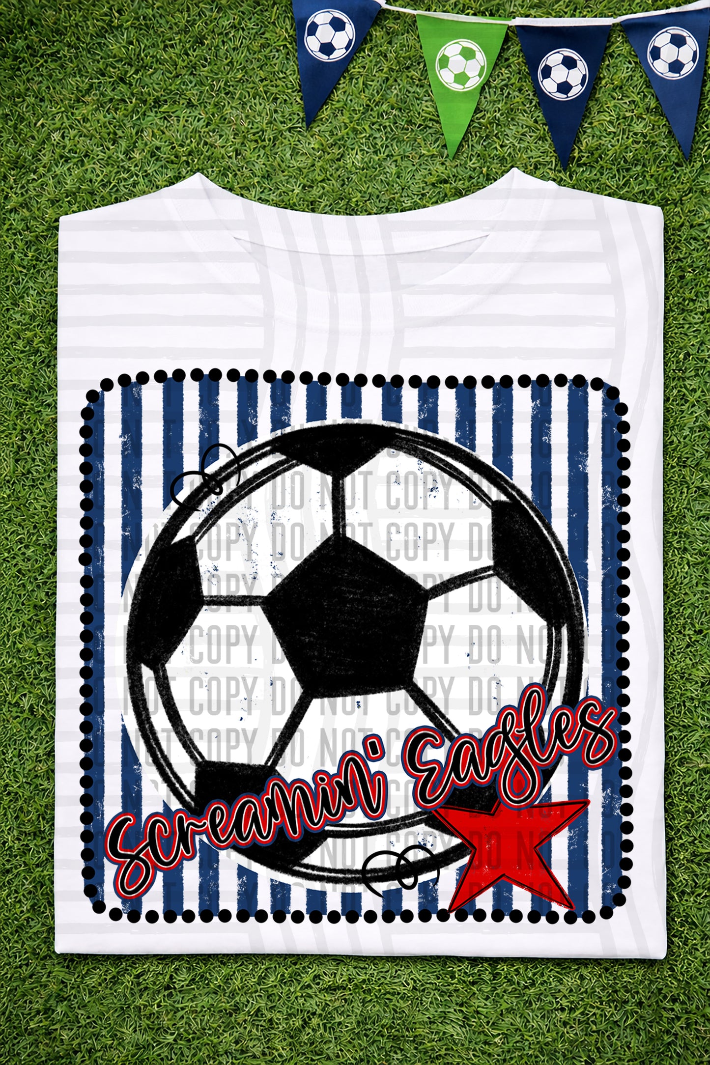 Soccer RWB Framed -  Custom + DROPDOWN - 300 DPI digital download