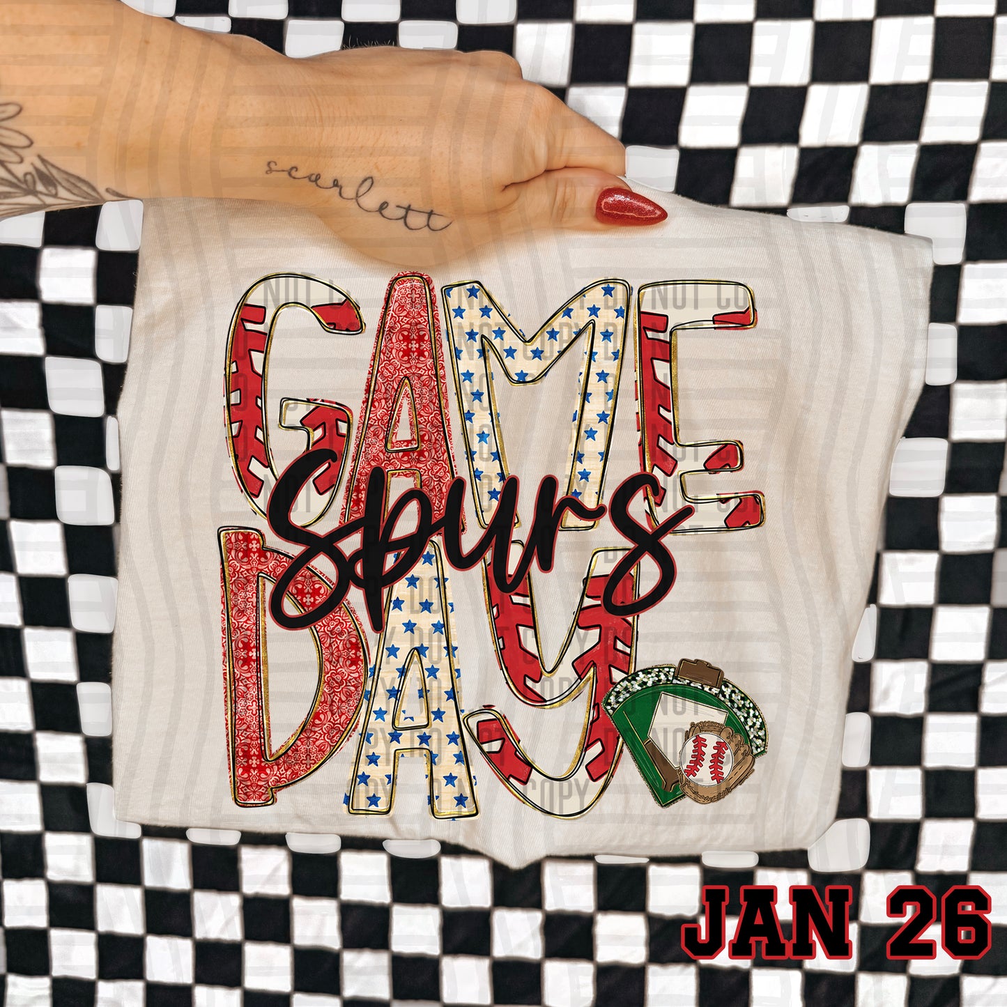 Game Day BASEBALL- Custom + DROPDOWN - 300 DPI digital download