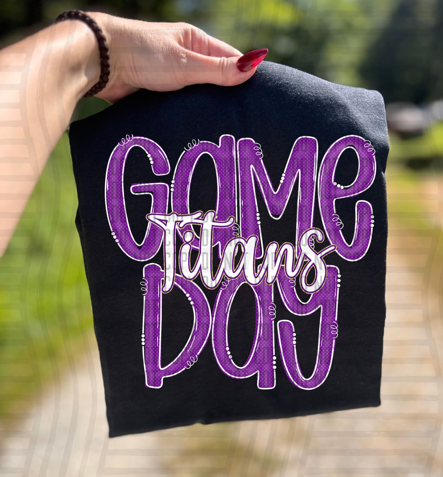 Purple - GAME DAY Doodles - 300 dpi Digital Download