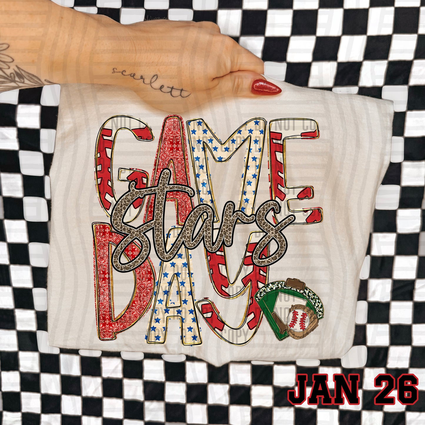 Game Day Baseball LEOPARD PRINT CENTER - Custom + DROPDOWN - 300 DPI digital download