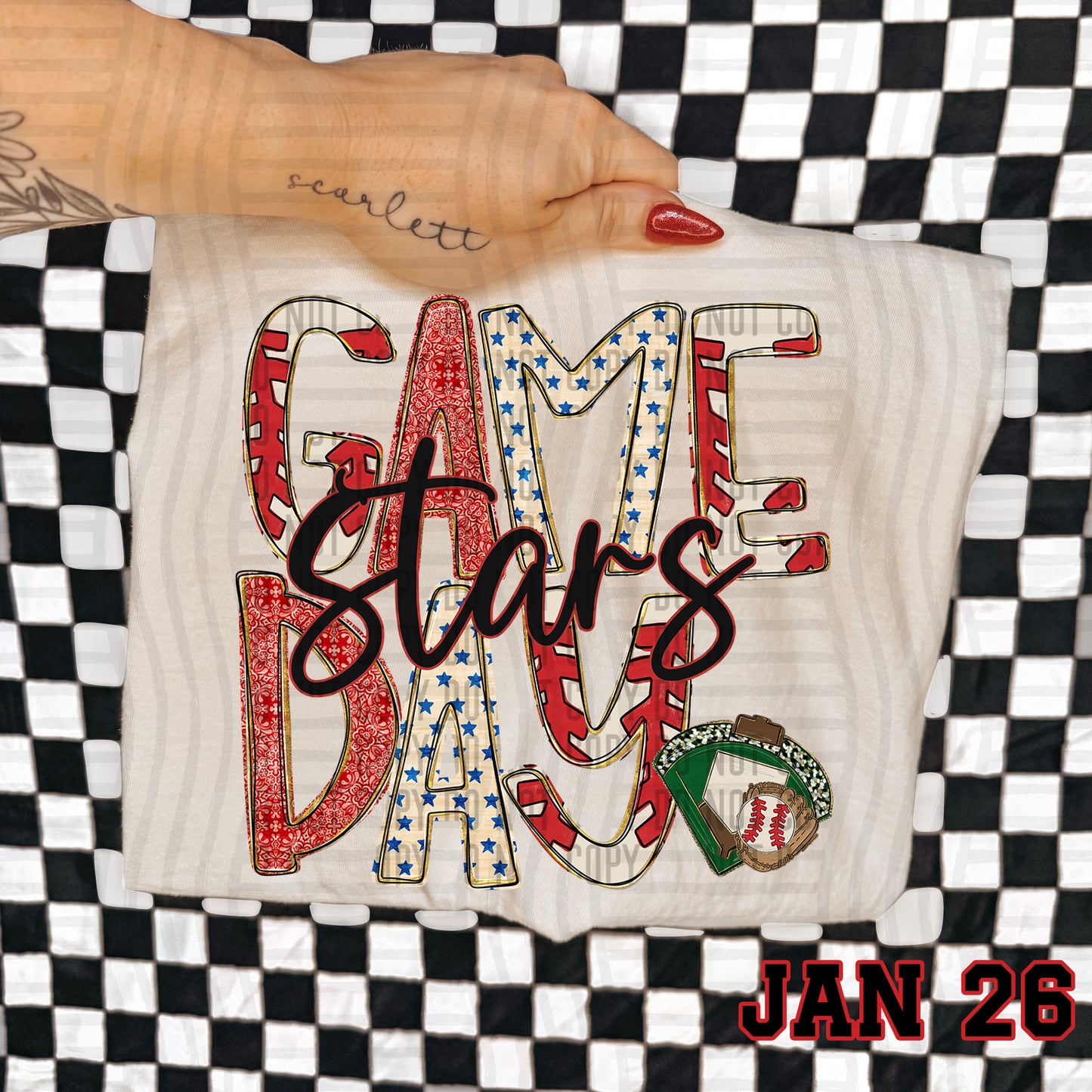 Game Day BASEBALL- Custom + DROPDOWN - 300 DPI digital download