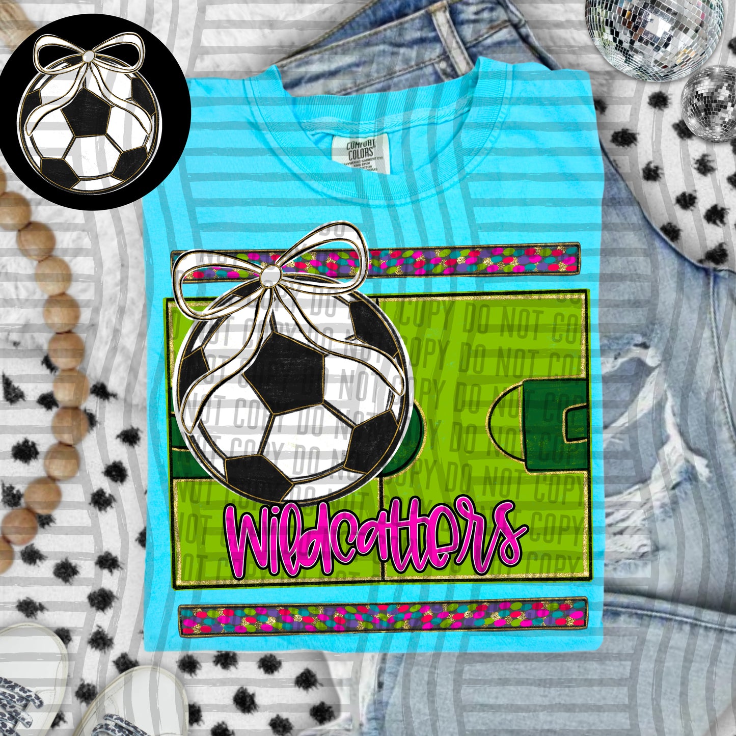 Preppy Soccer Field -optional pocket + Custom + Dropdown - 300 dpi Digital Download
