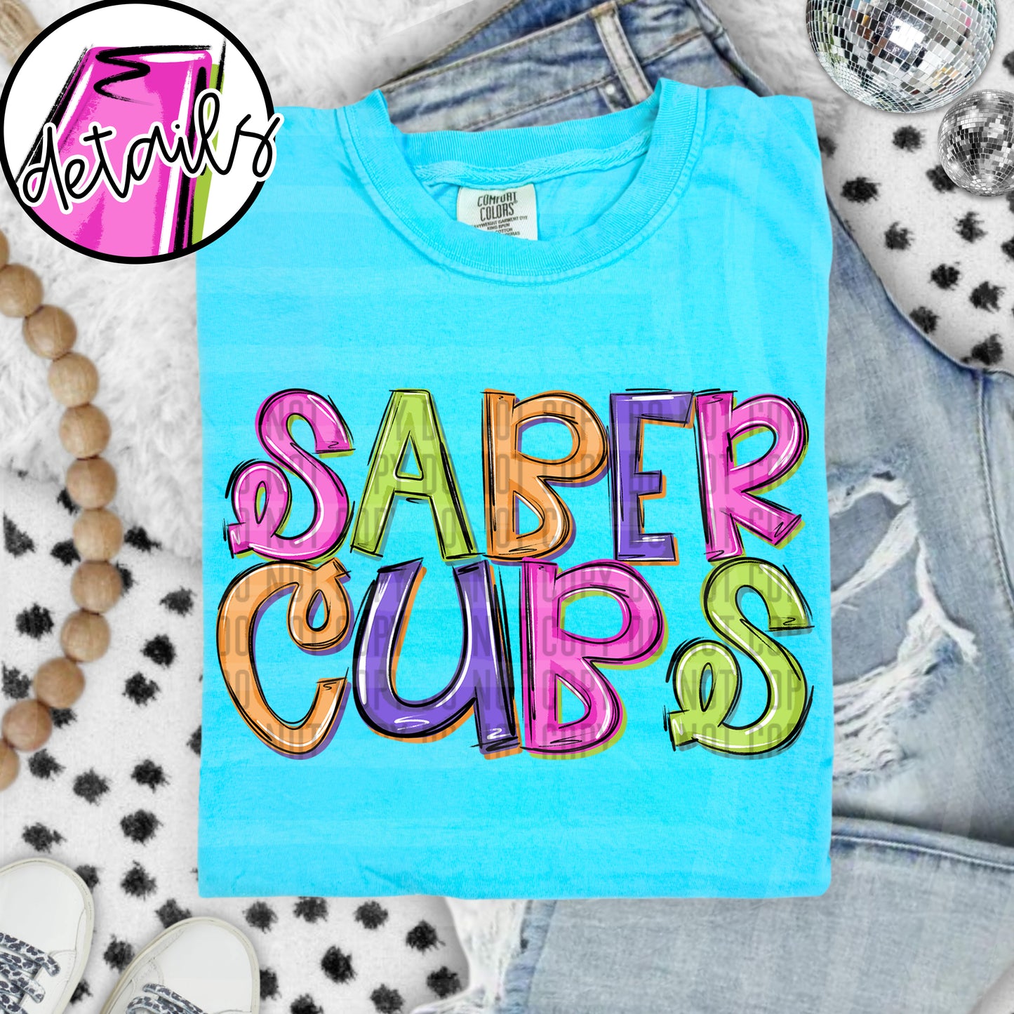 Neon Barbie Stacked - Custom + DROPDOWN - 300 DPI digital download
