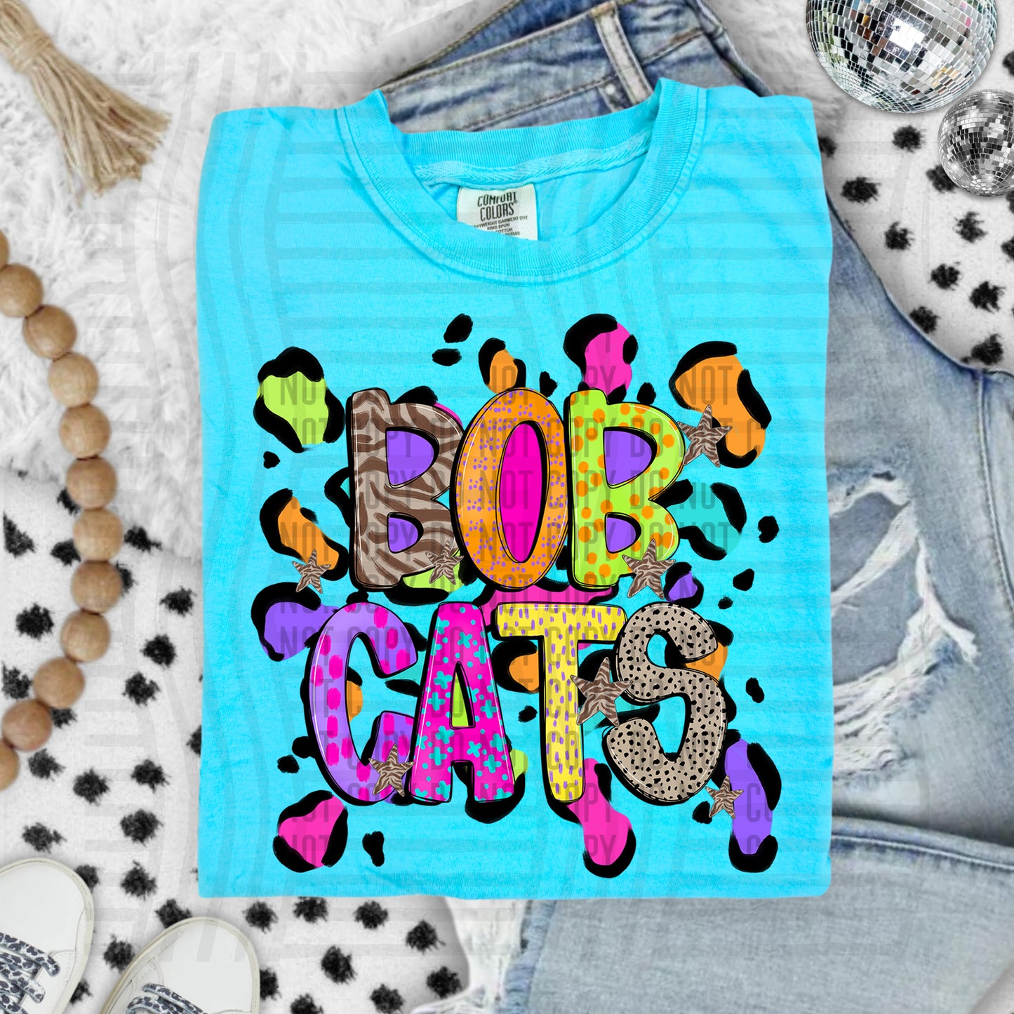 Funky Mix-Up Leopard Spot Mascots - Custom + Dropdown - 300 dpi Digital Download