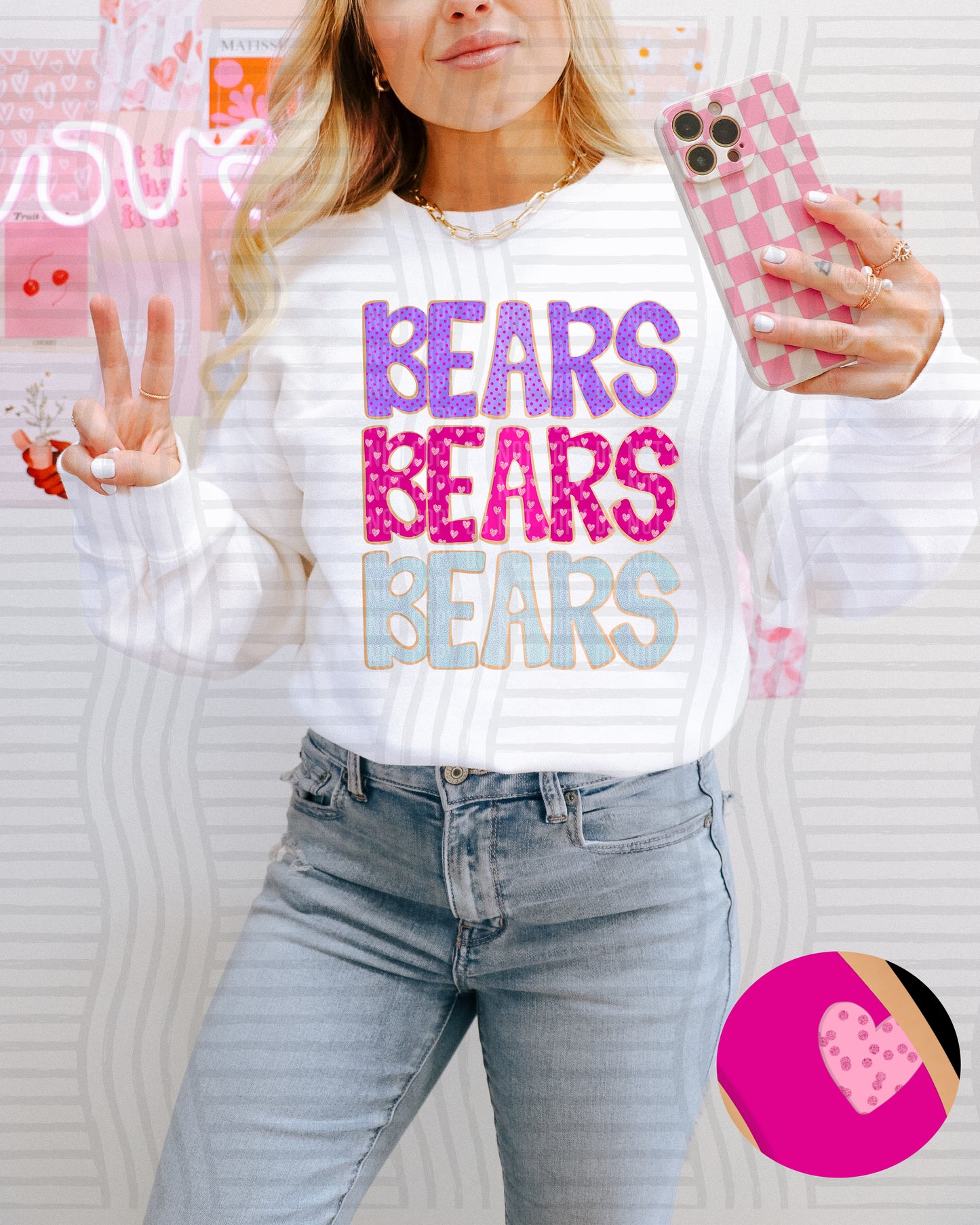 Sugar Cookie Stacked - Custom + Dropdown - 300 dpi Digital Download