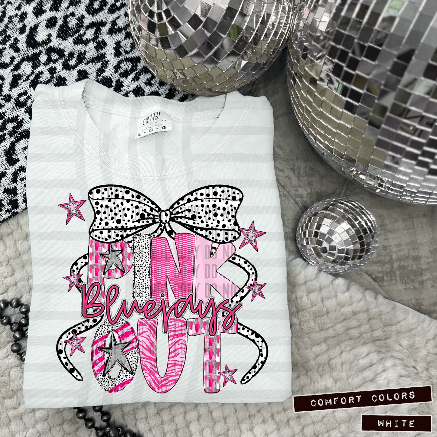 Pink Out Silver - Dropdown + CUSTOM - Digital Download 300DPI PNG FILE