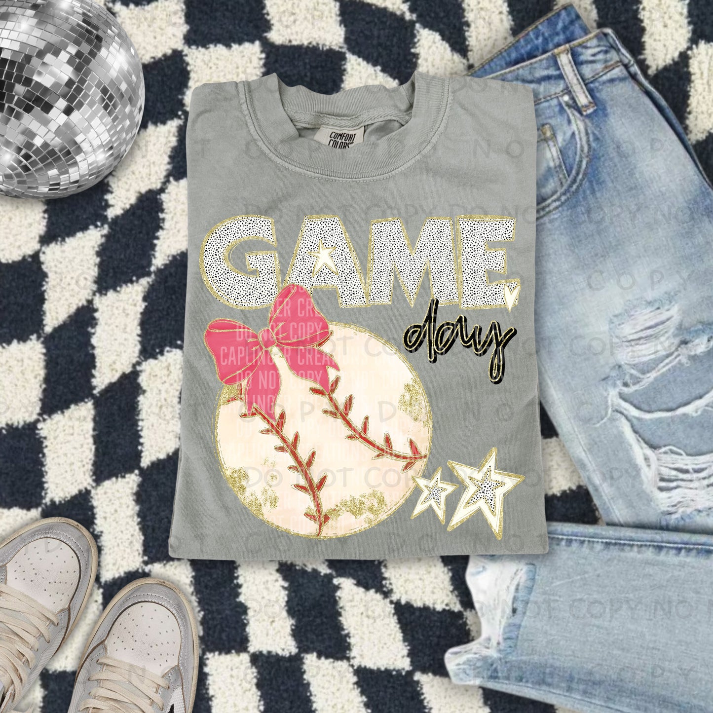 Game Day Baseball - Color Dropdown Digital Download 300DPI PNG FILE