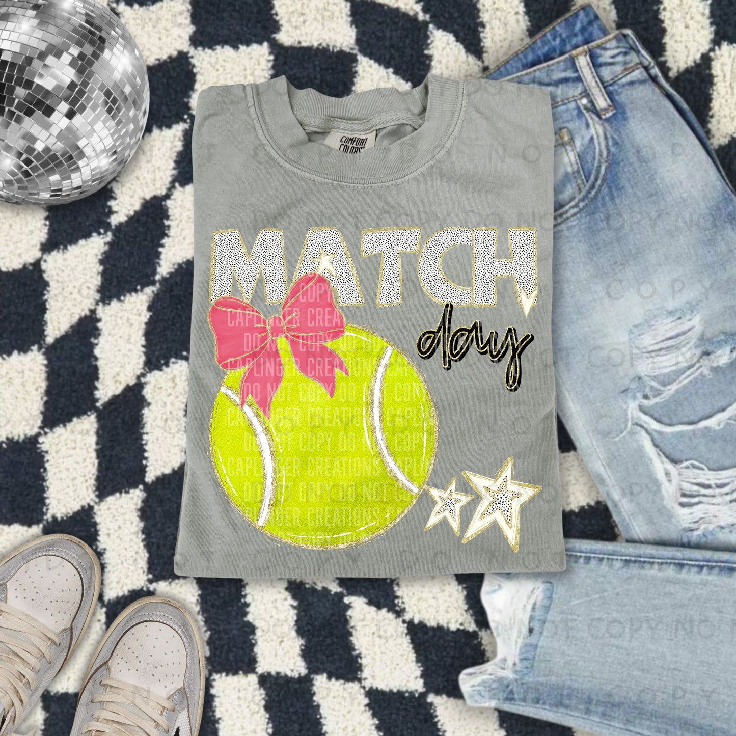 Match Day Tennis - Color Dropdown Digital Download 300DPI PNG FILE