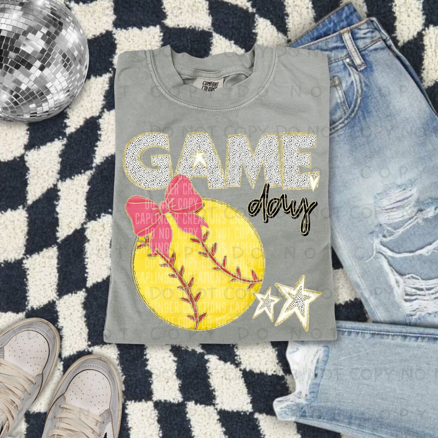 Game day Softball - Color Dropdown Digital Download 300DPI PNG FILE