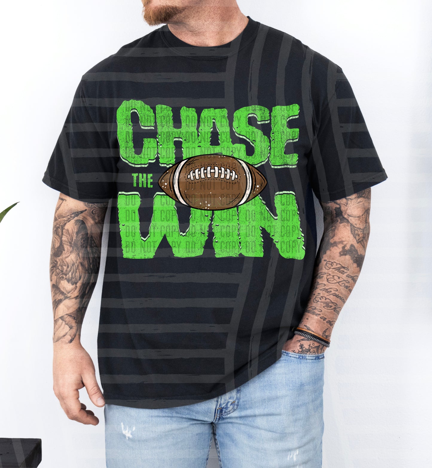 Chase the Win FOOTBALL - Color Dropdown Digital Download 300DPI PNG FILE