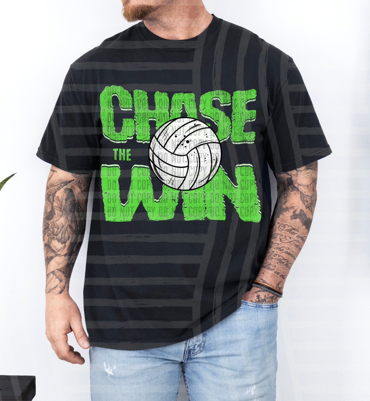 Chase the Win VOLLEYBALL - Color Dropdown Digital Download 300DPI PNG FILE