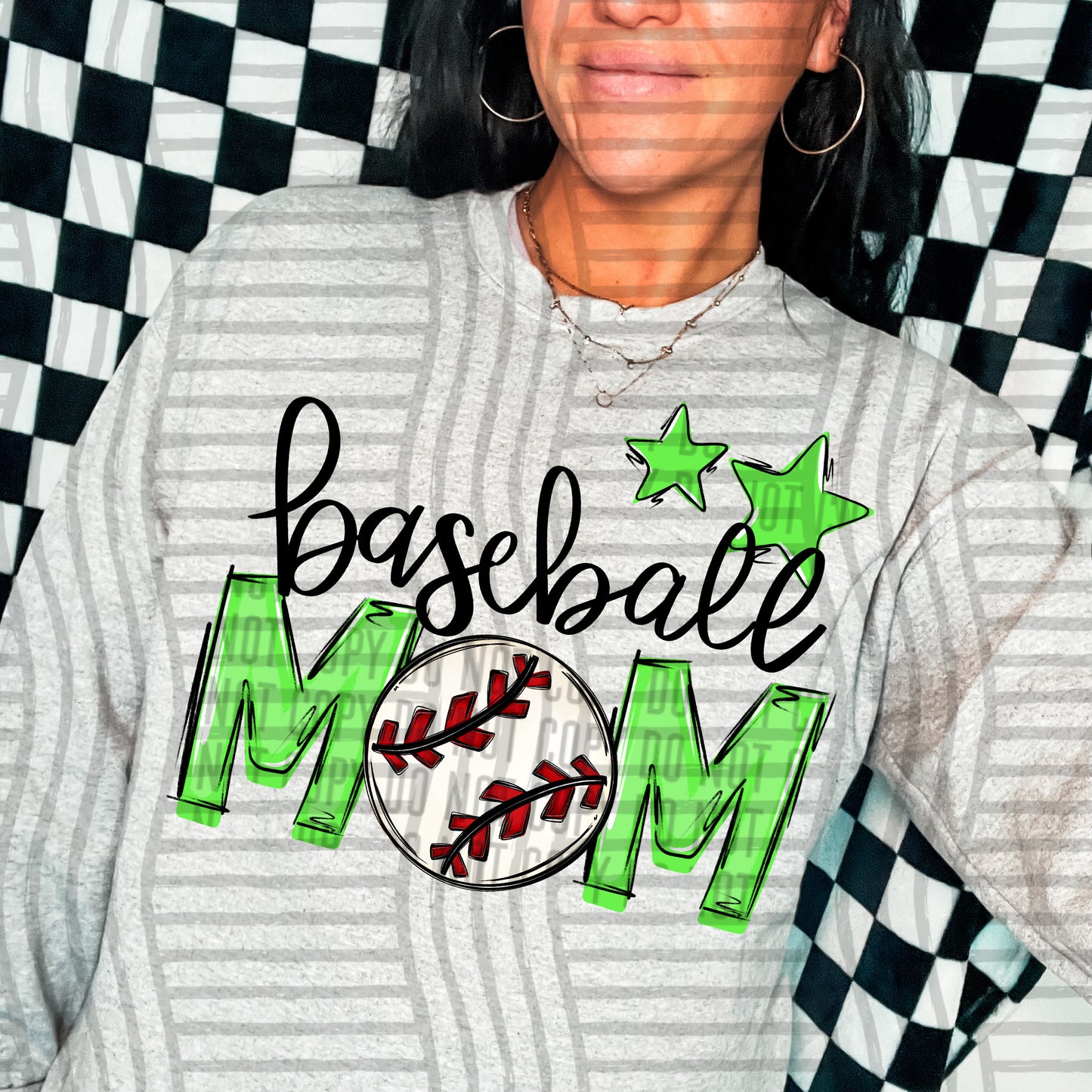 Baseball Mom - Color Dropdown Digital Download 300DPI PNG FILE