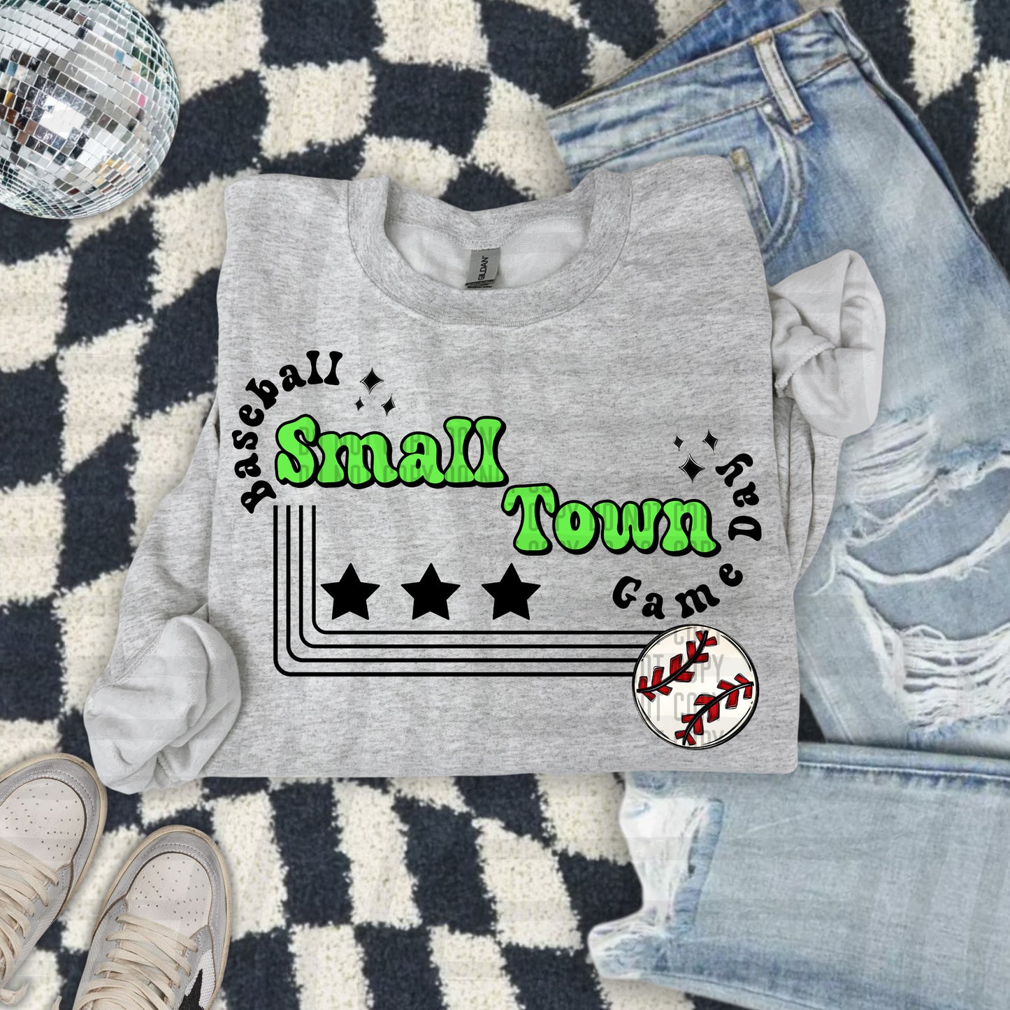 BASEBALL - Small town - Color Dropdown Digital Download 300DPI PNG FILE