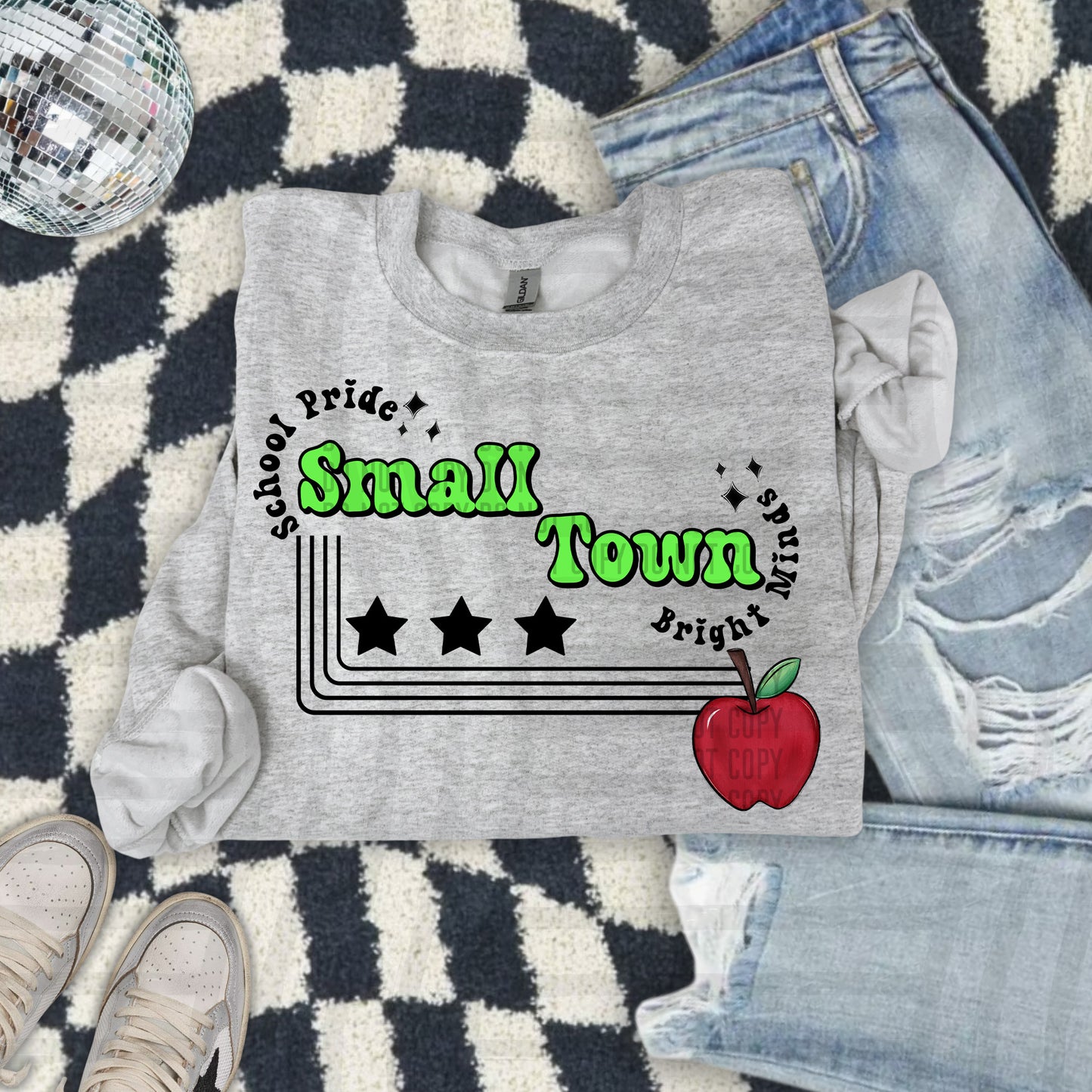 APPLE - Small town - Color Dropdown Digital Download 300DPI PNG FILE