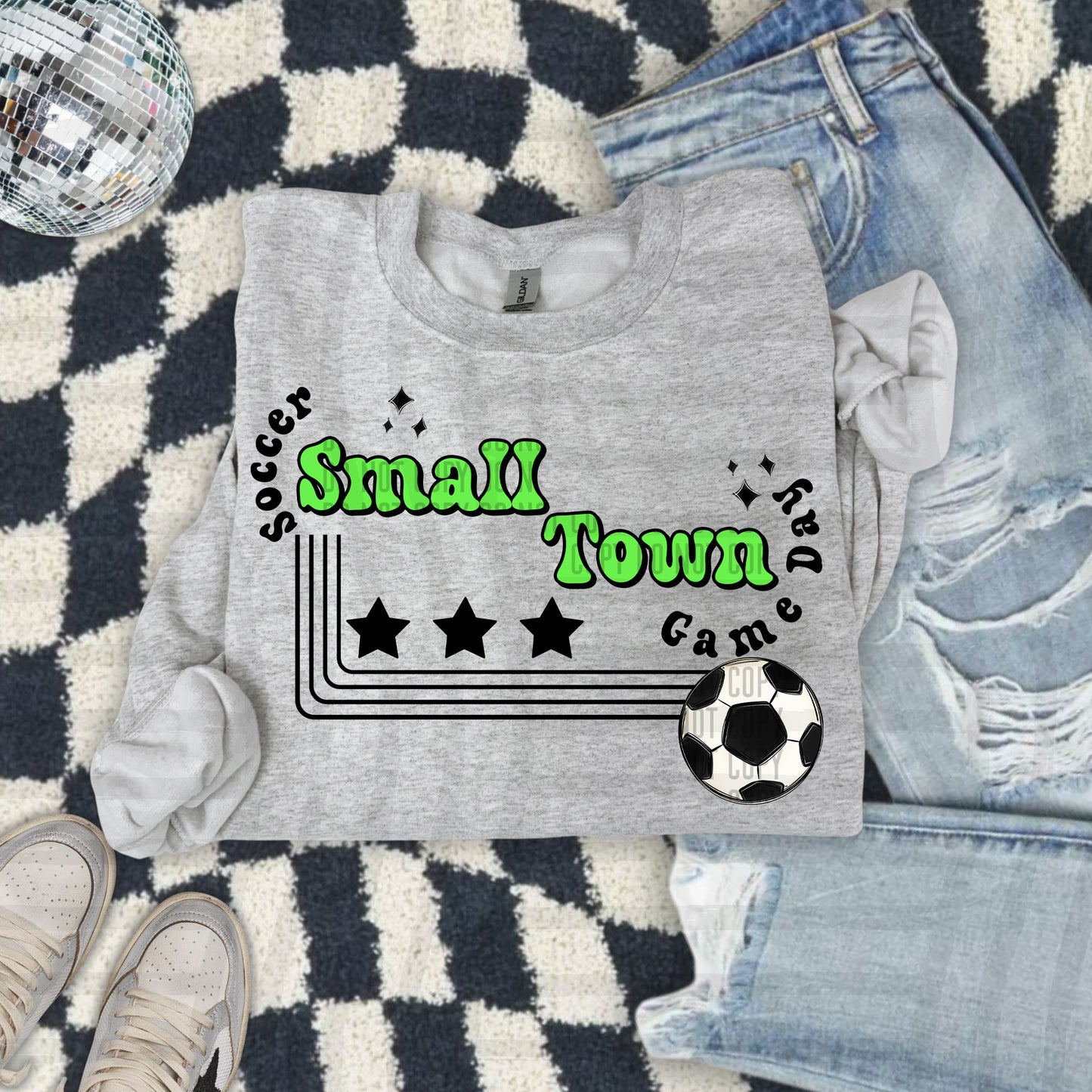 SOCCER - Small town - Color Dropdown Digital Download 300DPI PNG FILE