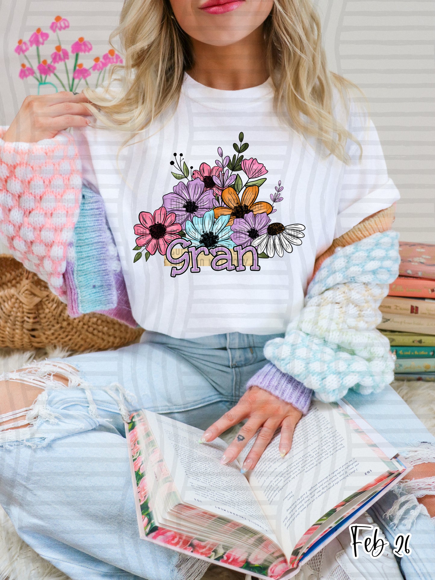 Floral Names -  Custom + Dropdown 300 DPI digital download