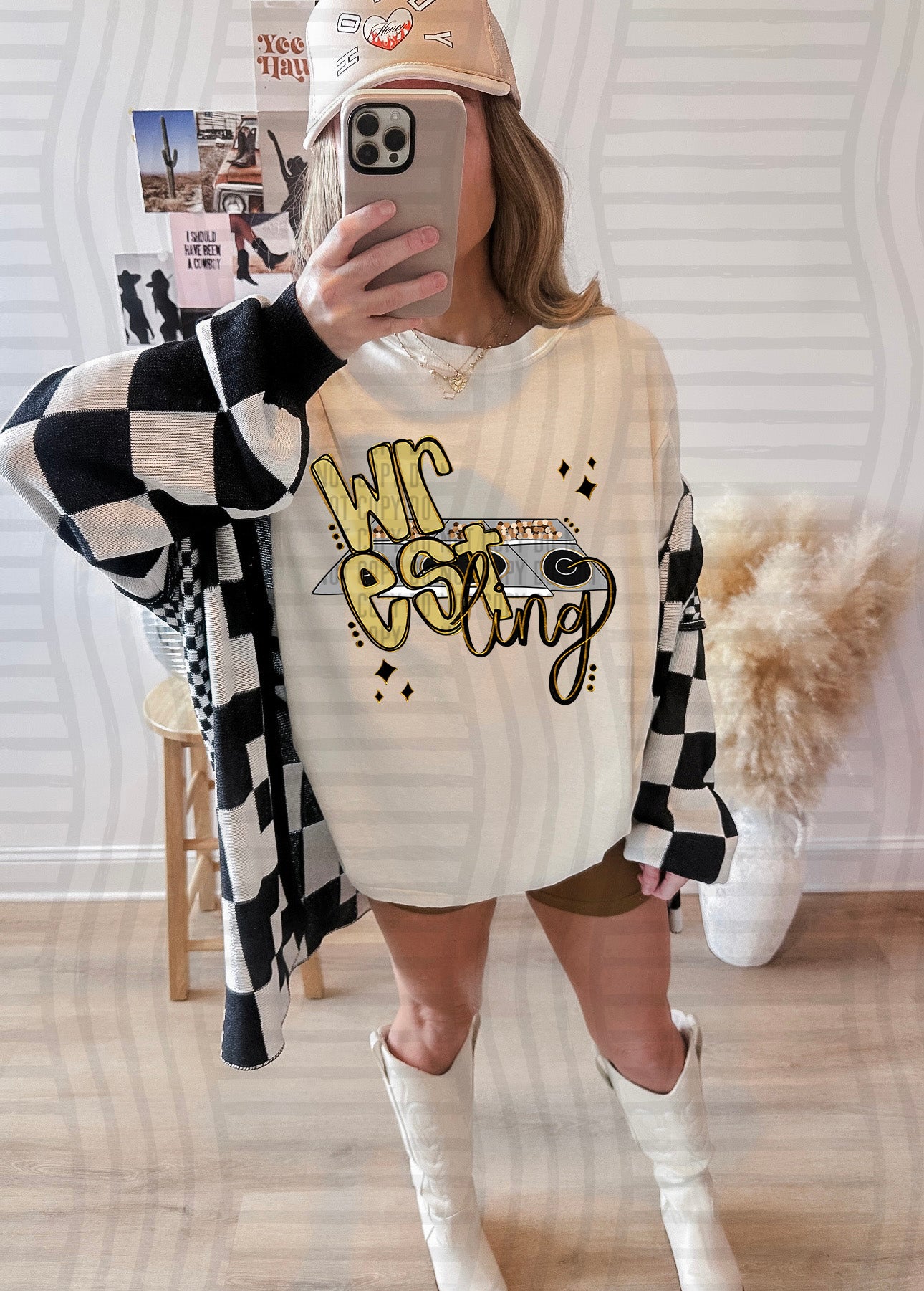 WRESTLING mat- Color Dropdown Digital Download 300DPI PNG FILE