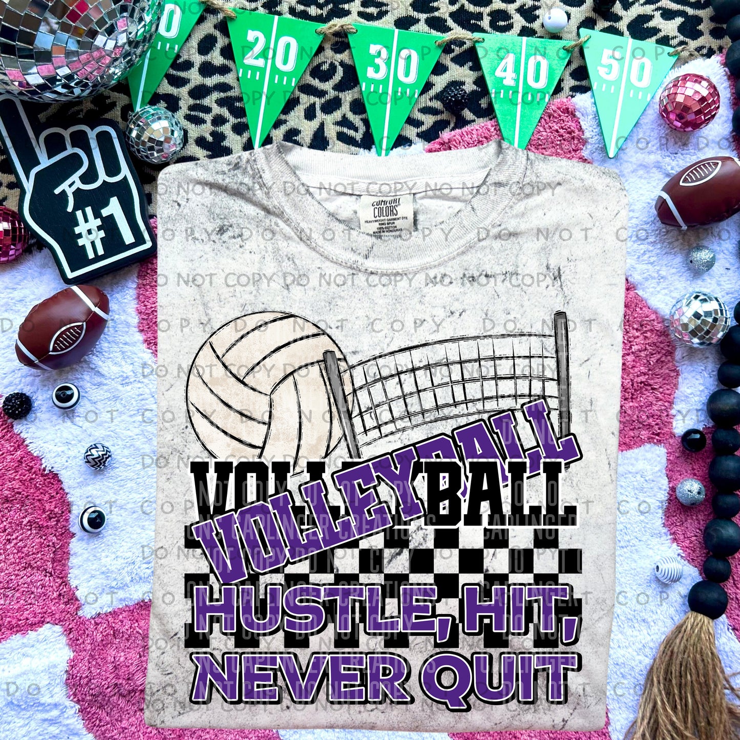 VOLLEYBALL hustle, hit, never quit - Color Dropdown Digital Download 300DPI PNG FILE