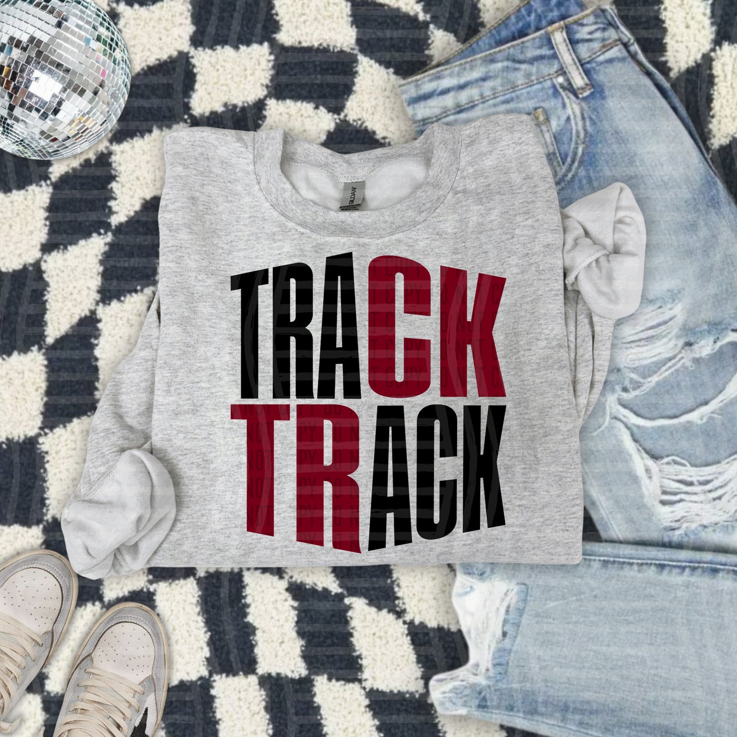 TRACK word art - Color Dropdown Digital Download 300DPI PNG FILE