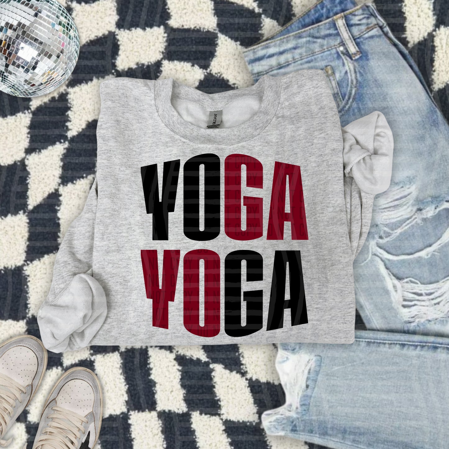 YOGA word art - Color Dropdown Digital Download 300DPI PNG FILE