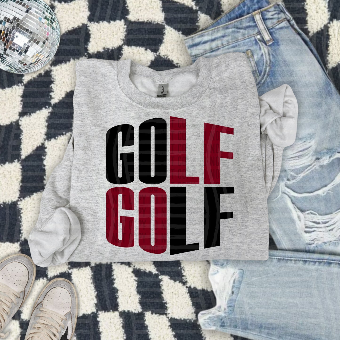 GOLF word art - Color Dropdown Digital Download 300DPI PNG FILE