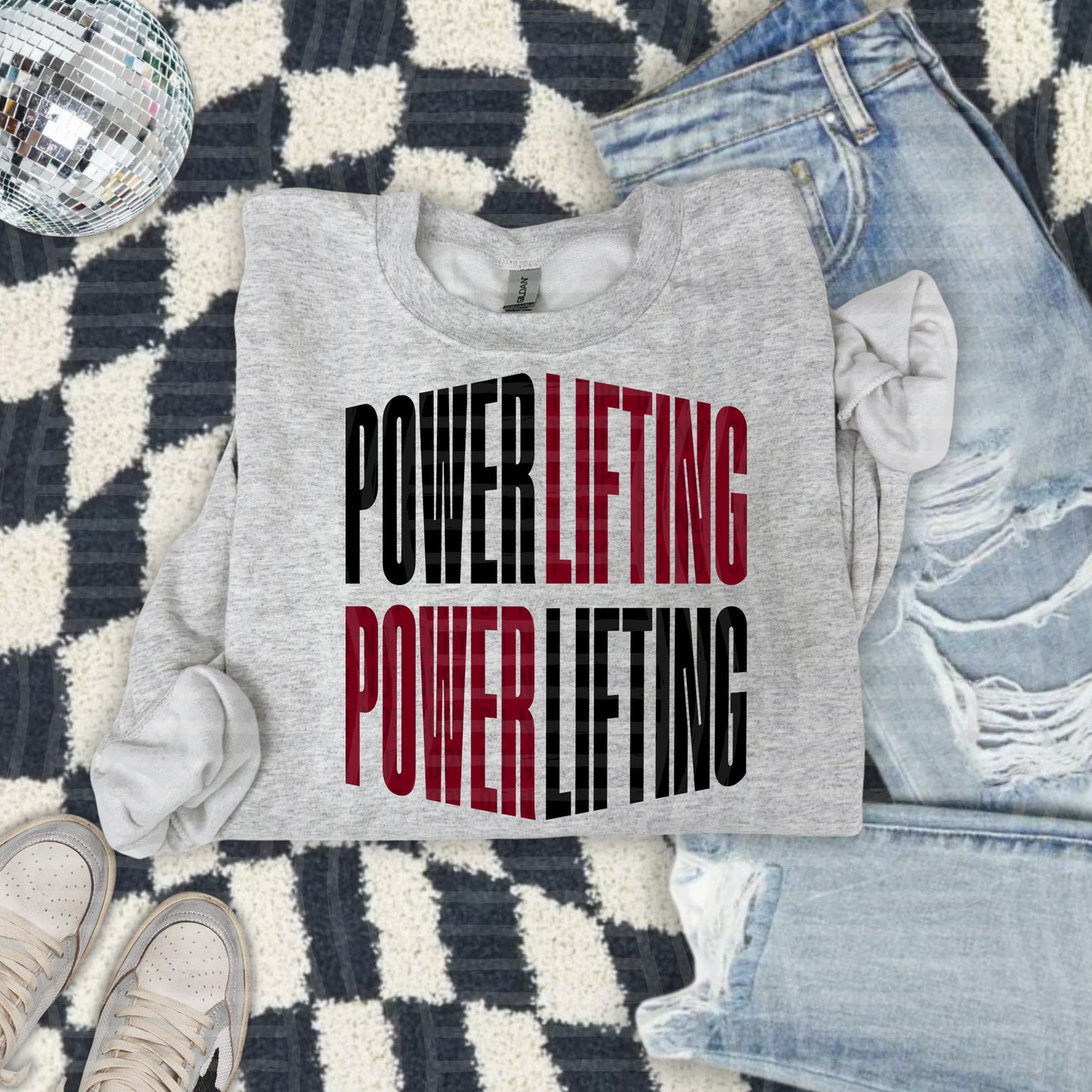 POWERLIFTING word art - Color Dropdown Digital Download 300DPI PNG FILE