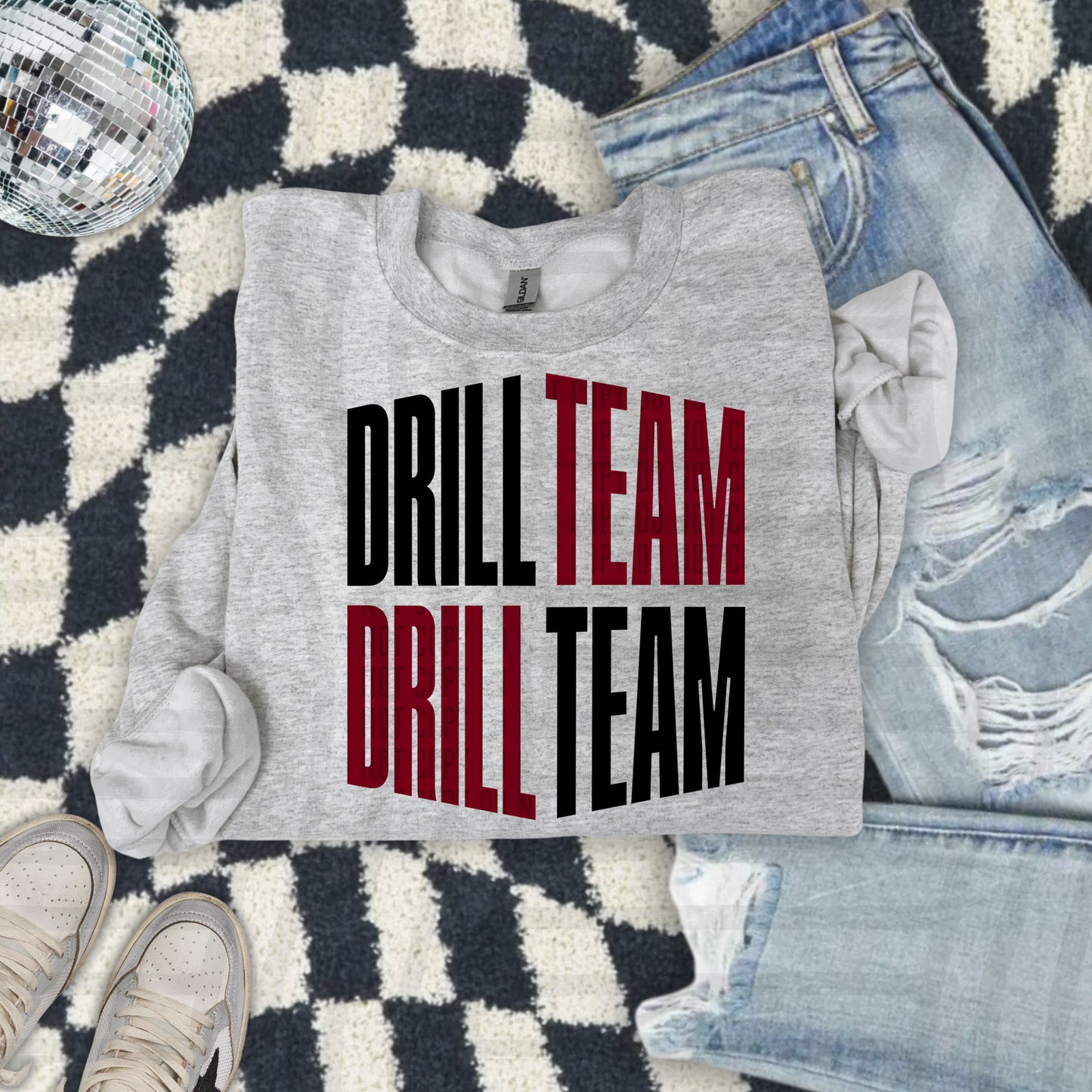 DRILL TEAM word art - Color Dropdown Digital Download 300DPI PNG FILE