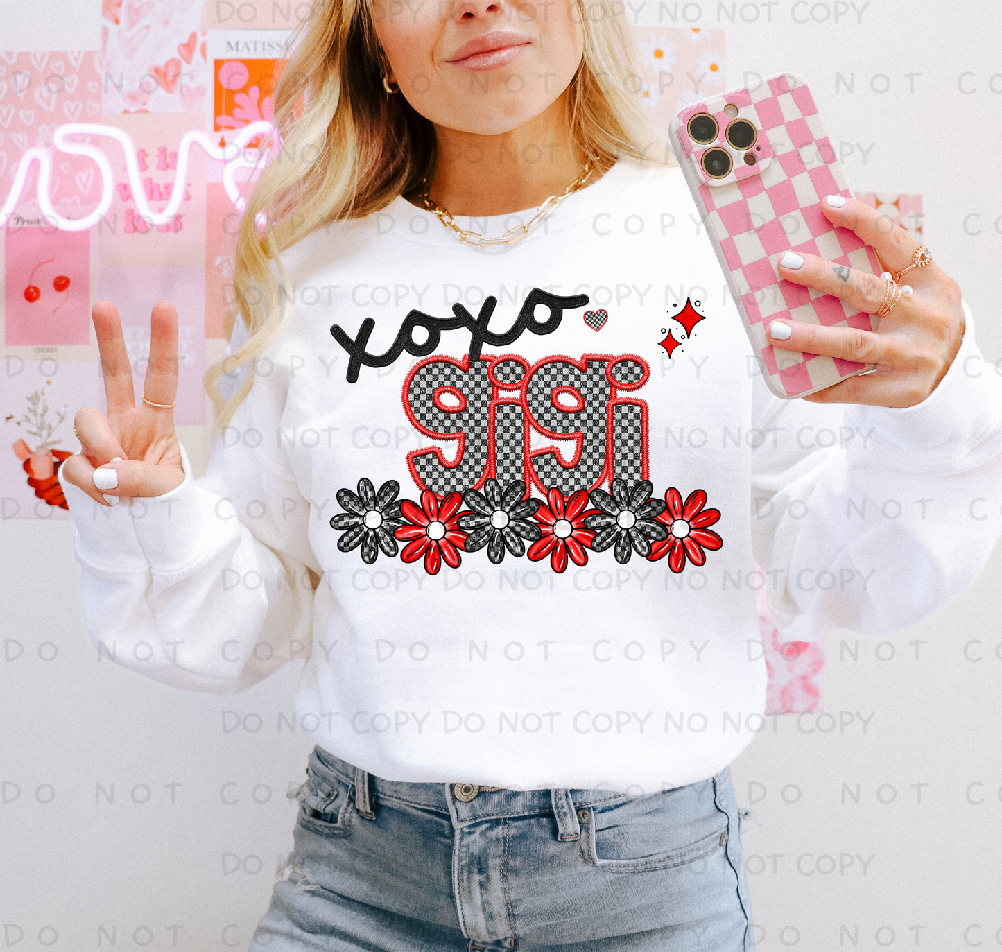 XOXO - PICK A NAME DROPDOWN + CUSTOM - Digital Download 300DPI PNG FILE