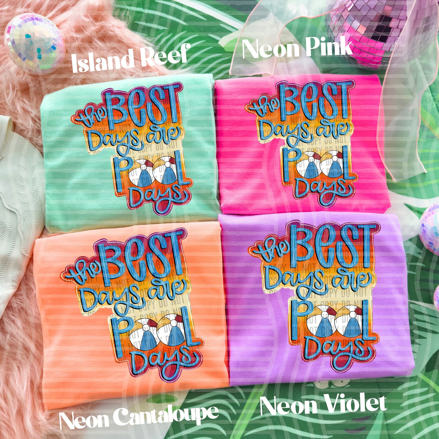 The best days are Pool Days -  Digital Download 300DPI PNG FILE