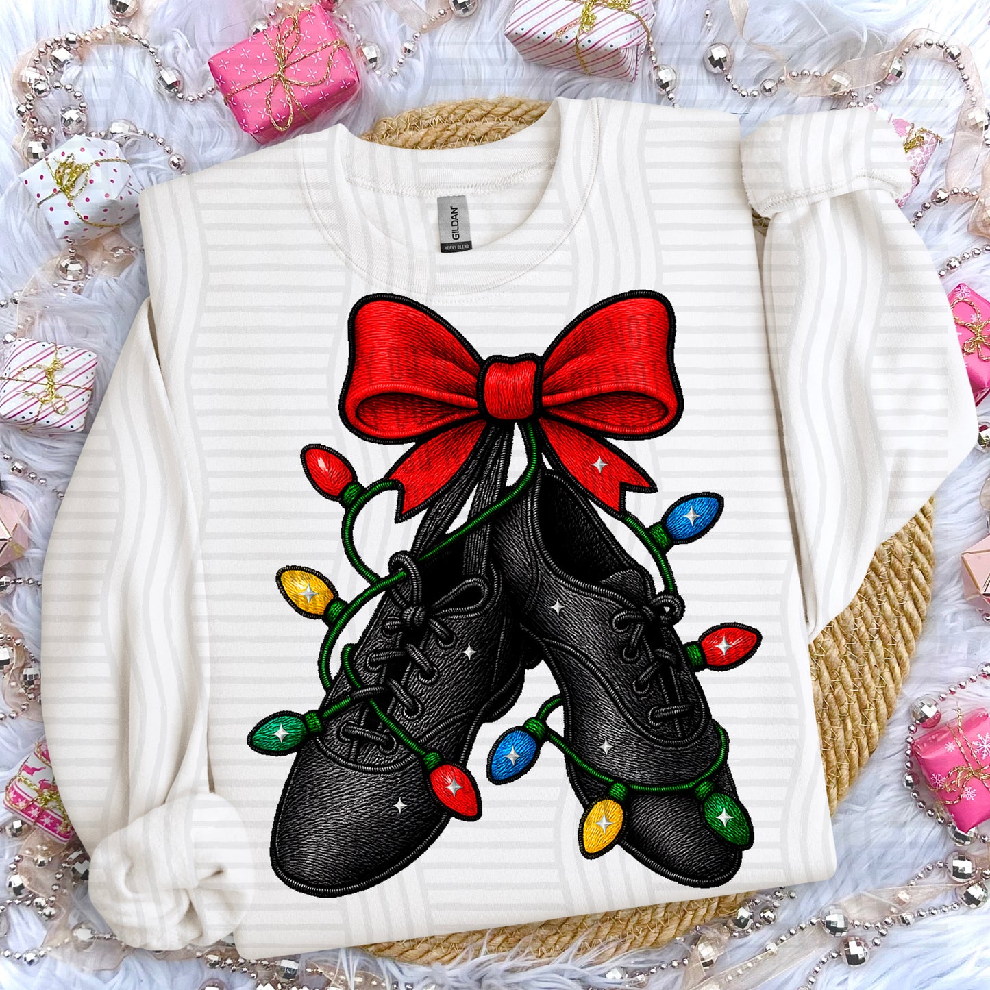 Christmas Faux Embroidery Sports Balls