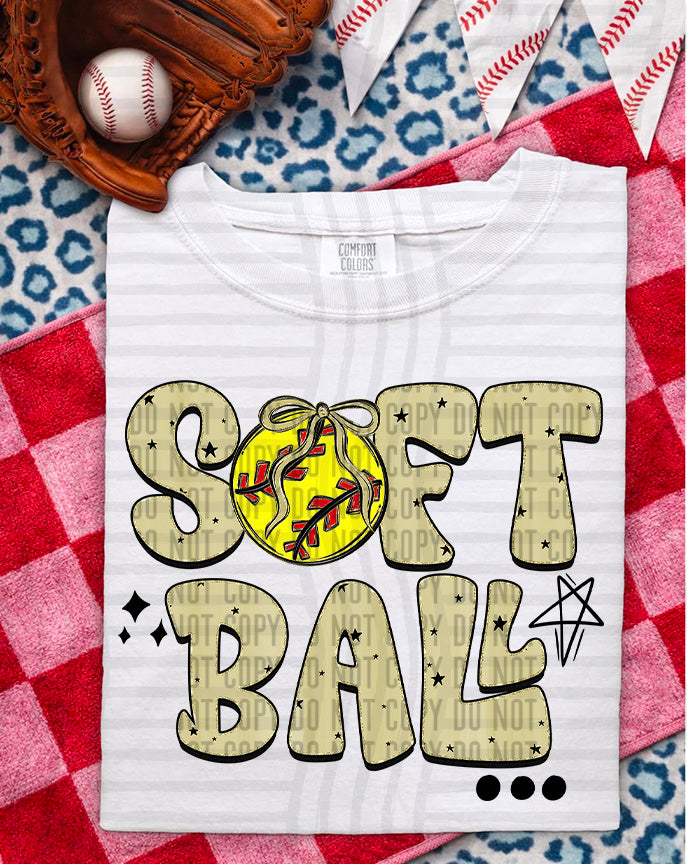 Softball Retro - Color Dropdown Digital Download 300DPI PNG FILE