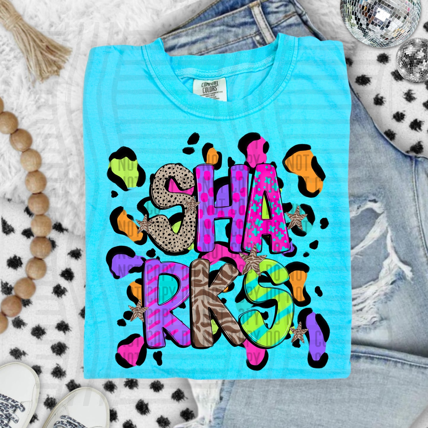 Funky Mix-Up Leopard Spot Mascots - Custom + Dropdown - 300 dpi Digital Download