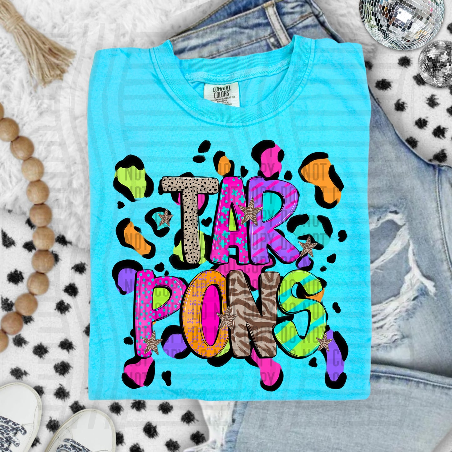 Funky Mix-Up Leopard Spot Mascots - Custom + Dropdown - 300 dpi Digital Download