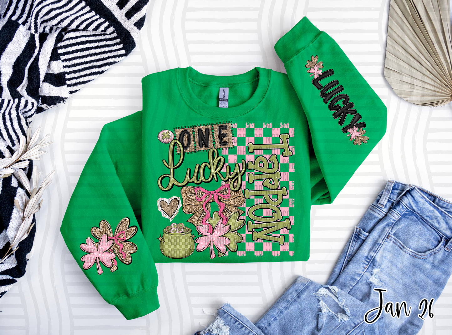 One Lucky MASCOT (SINGULAR) + OPTIONAL SLEEVES - Custom + DROPDOWN - 300 DPI digital download