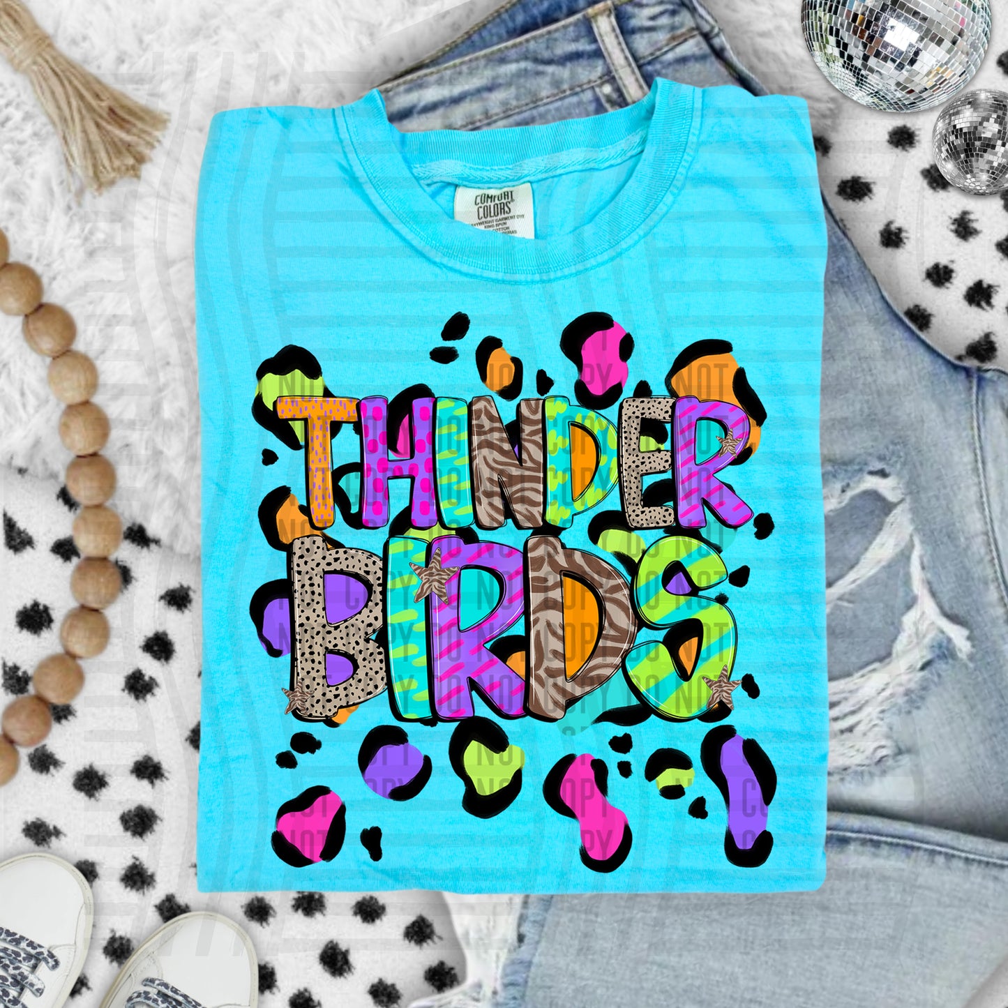 Funky Mix-Up Leopard Spot Mascots - Custom + Dropdown - 300 dpi Digital Download