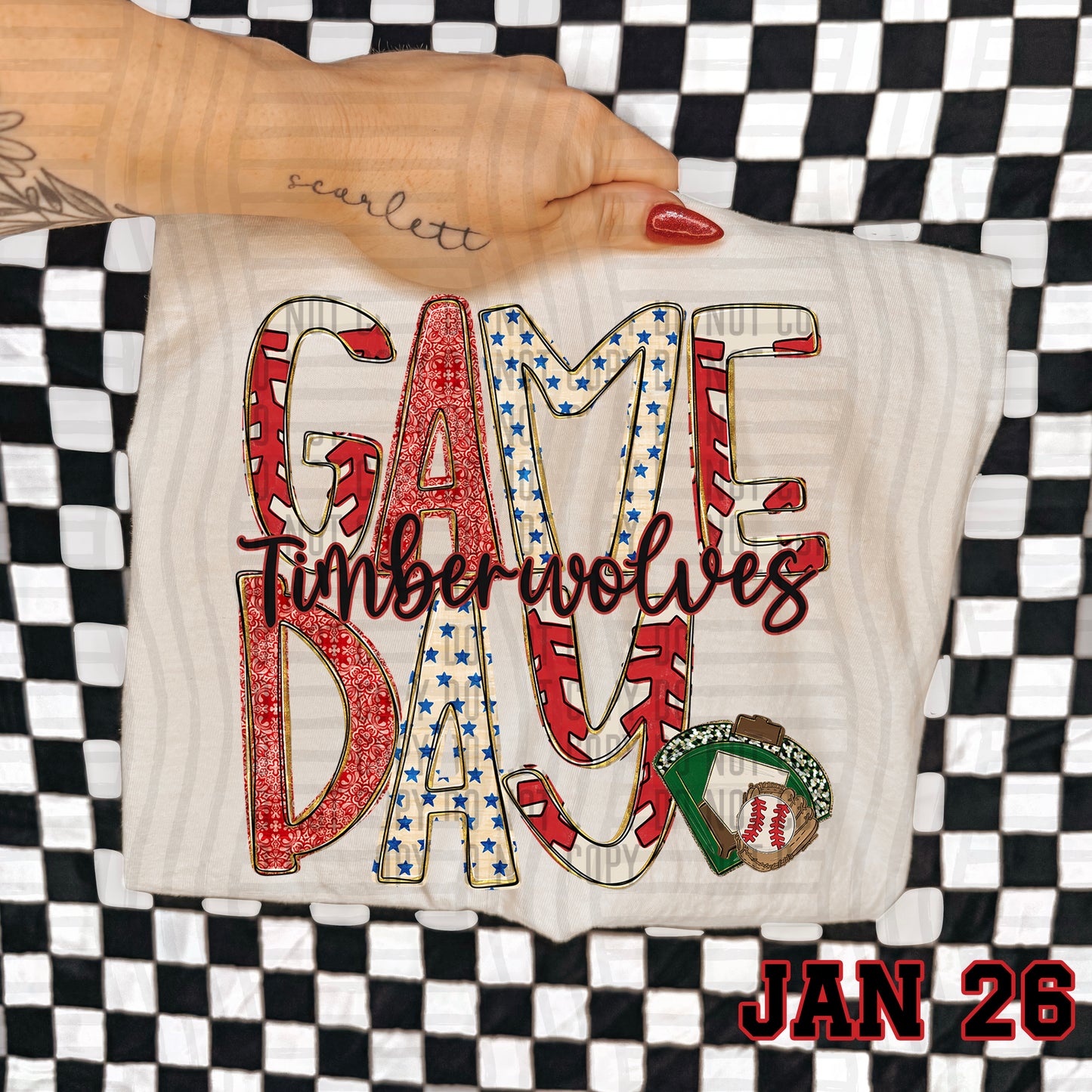 Game Day BASEBALL- Custom + DROPDOWN - 300 DPI digital download