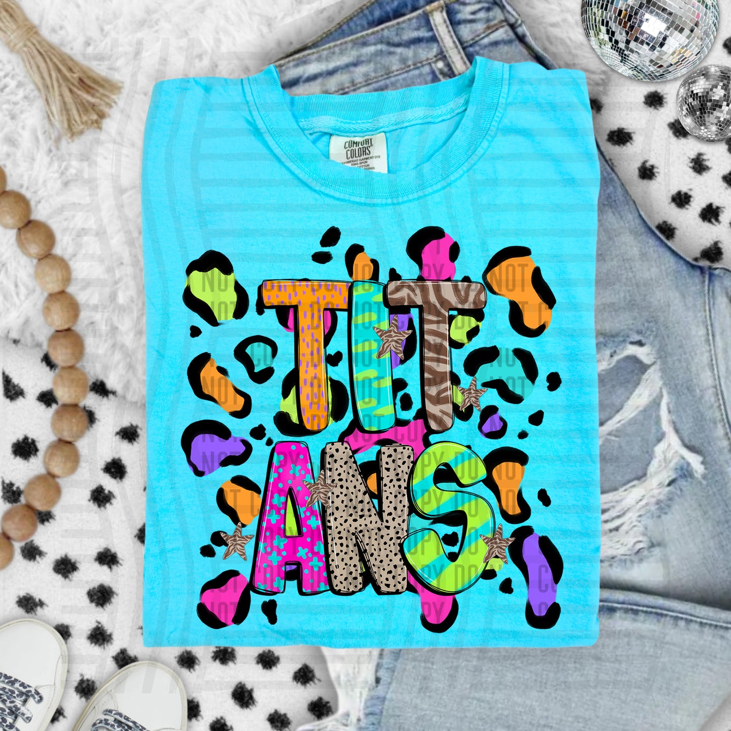 Funky Mix-Up Leopard Spot Mascots - Custom + Dropdown - 300 dpi Digital Download