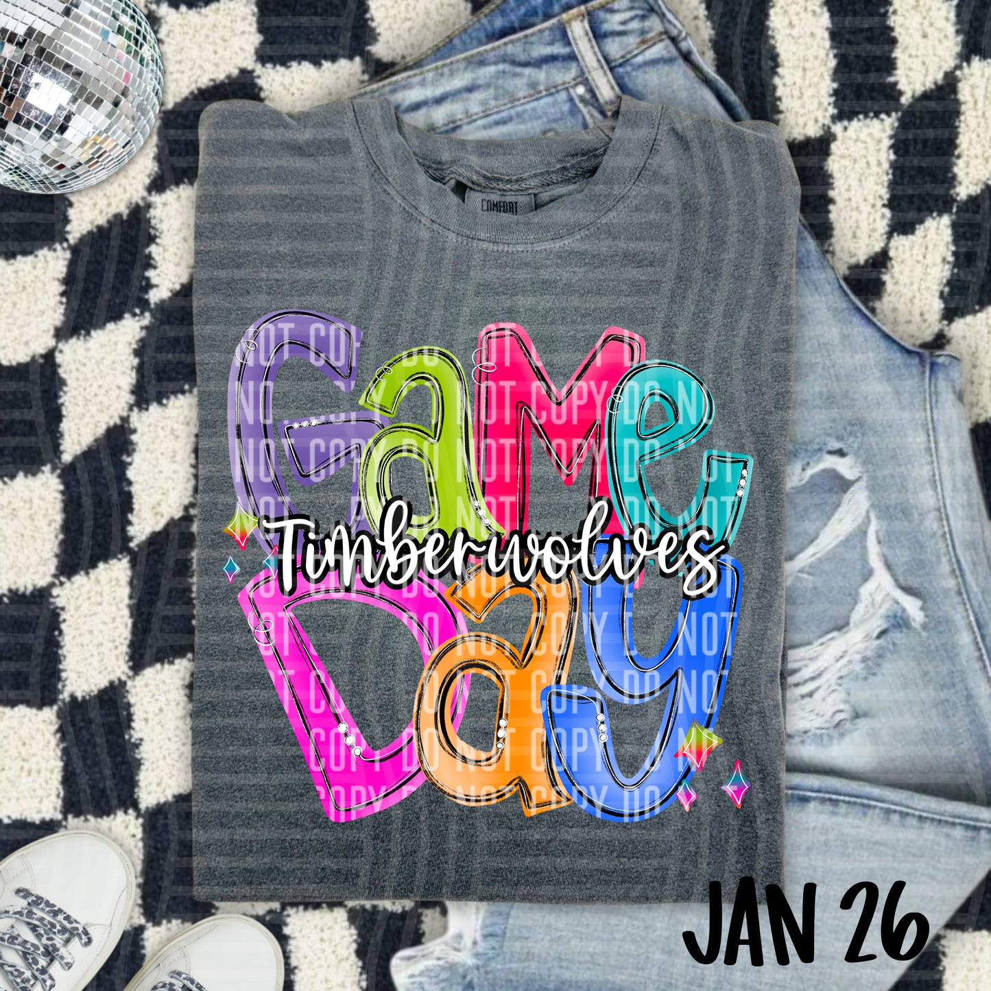 Hand Lettered Bright Preppy Game Day  - Custom + DROPDOWN - 300 DPI digital download