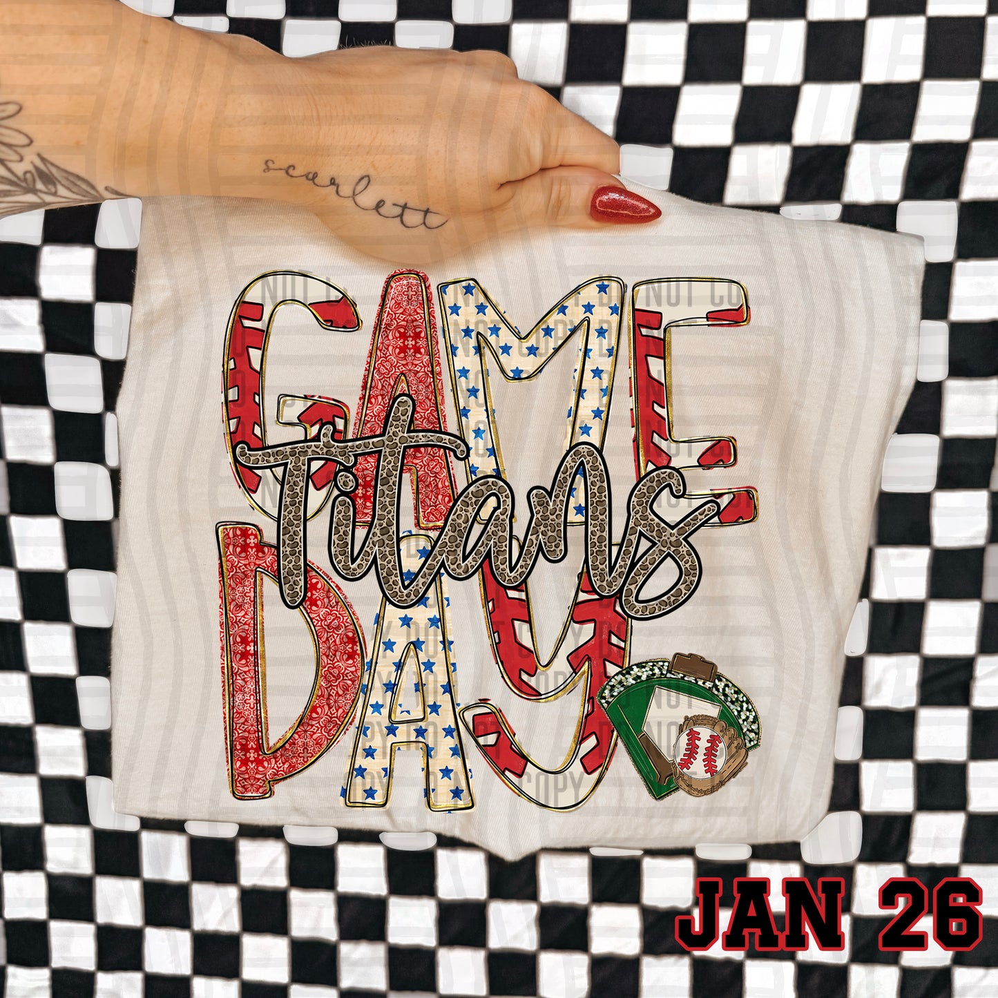Game Day Baseball LEOPARD PRINT CENTER - Custom + DROPDOWN - 300 DPI digital download
