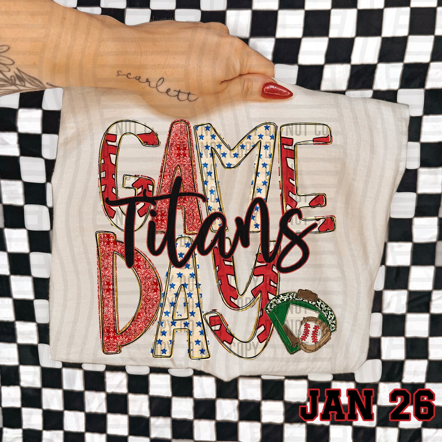 Game Day BASEBALL- Custom + DROPDOWN - 300 DPI digital download