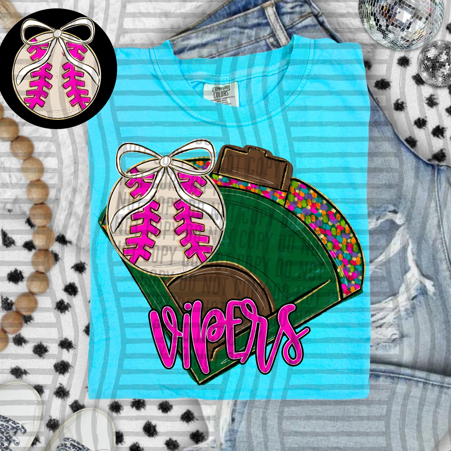 Preppy Baseball Field -optional pocket + Custom + Dropdown - 300 dpi Digital Download