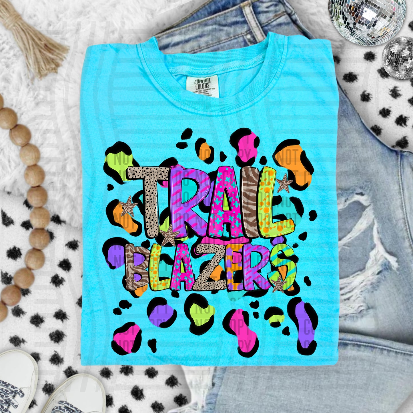 Funky Mix-Up Leopard Spot Mascots - Custom + Dropdown - 300 dpi Digital Download