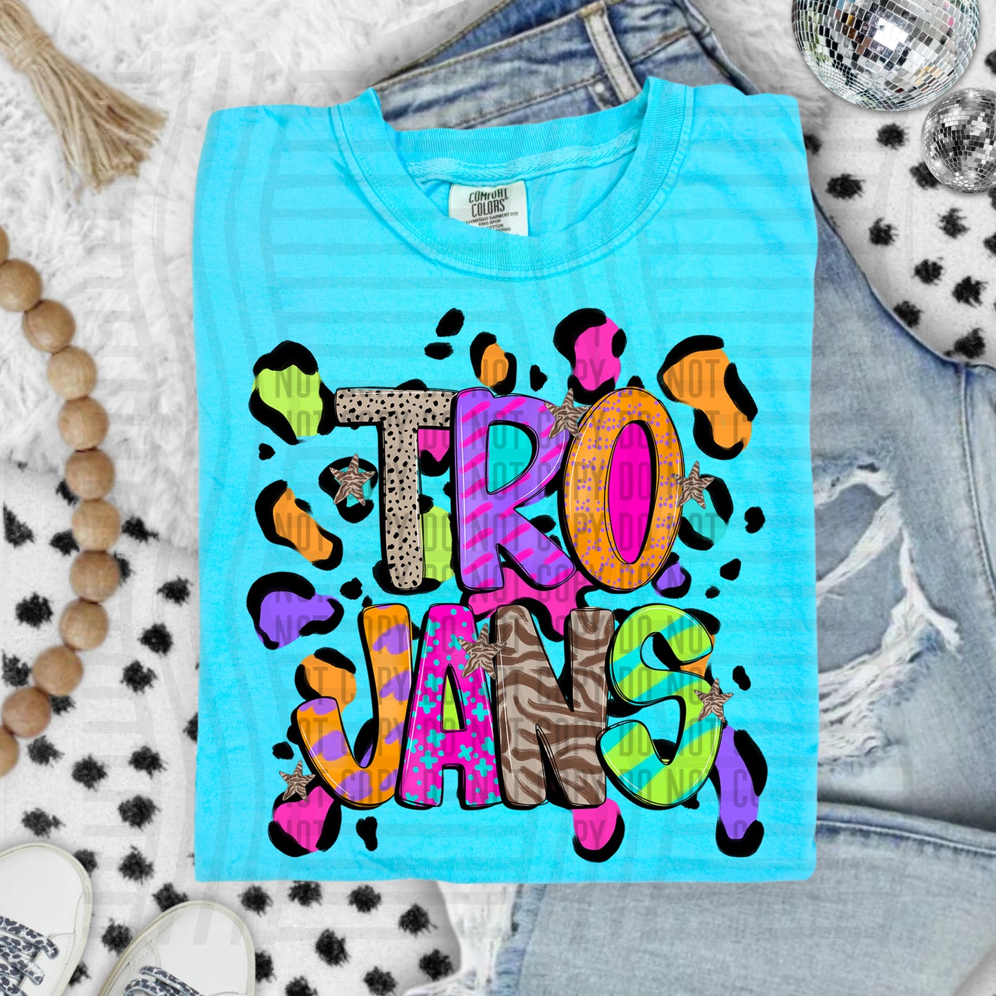 Funky Mix-Up Leopard Spot Mascots - Custom + Dropdown - 300 dpi Digital Download