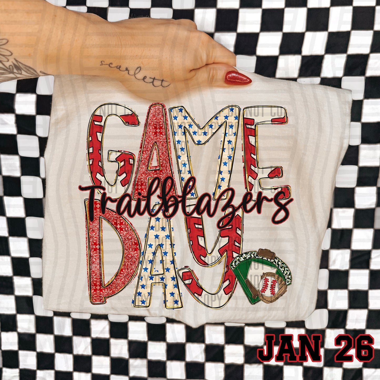 Game Day BASEBALL- Custom + DROPDOWN - 300 DPI digital download