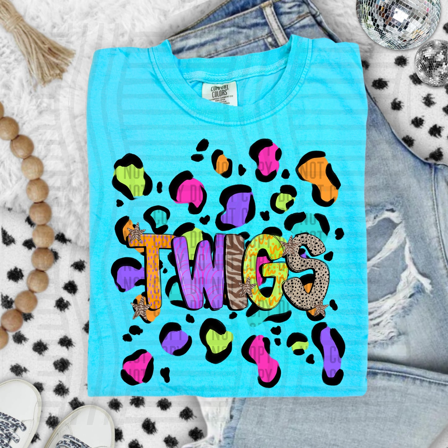 Funky Mix-Up Leopard Spot Mascots - Custom + Dropdown - 300 dpi Digital Download