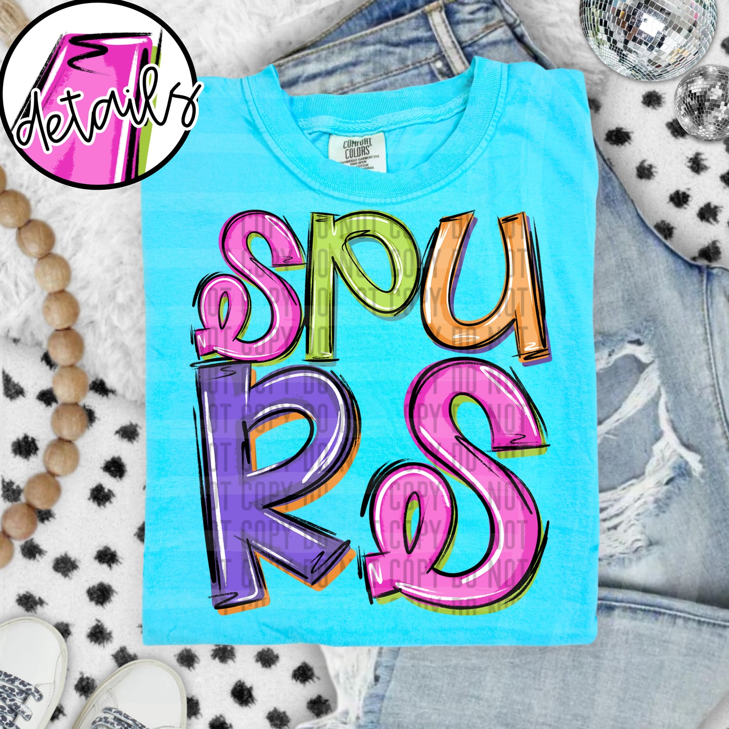Neon Barbie Stacked - Custom + DROPDOWN - 300 DPI digital download